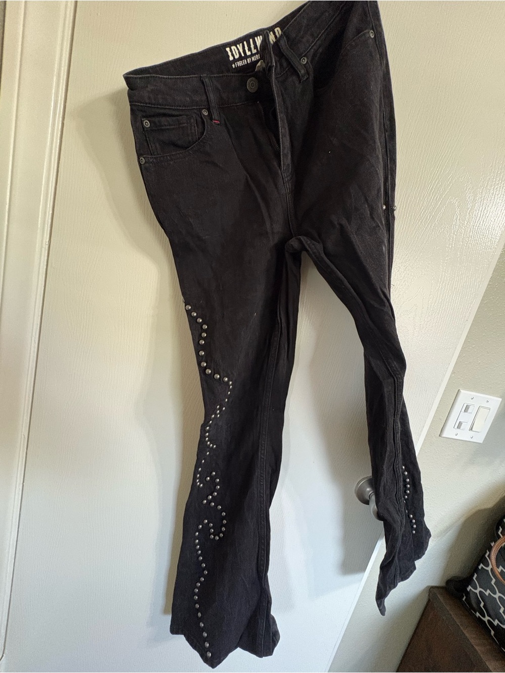 Idyllwind Black Flared Jeans with Stud Detail